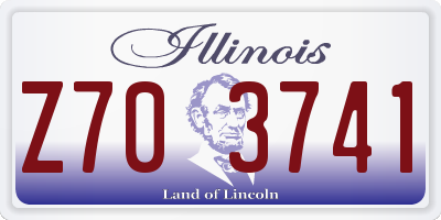 IL license plate Z703741