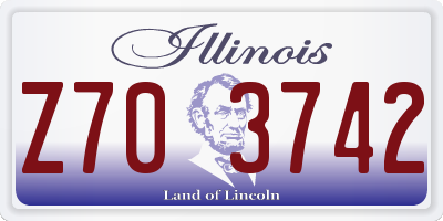 IL license plate Z703742