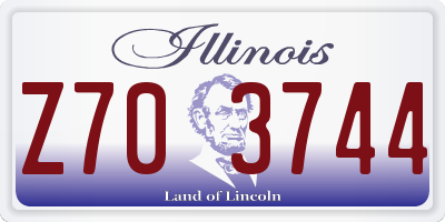 IL license plate Z703744