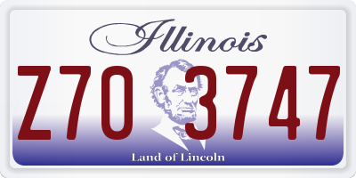 IL license plate Z703747