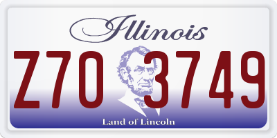 IL license plate Z703749