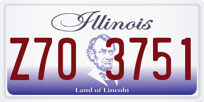 IL license plate Z703751