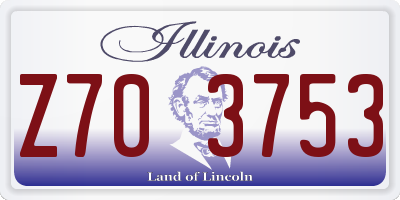 IL license plate Z703753