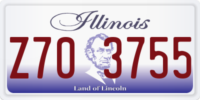 IL license plate Z703755