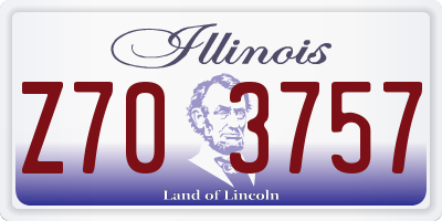 IL license plate Z703757
