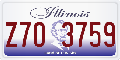 IL license plate Z703759
