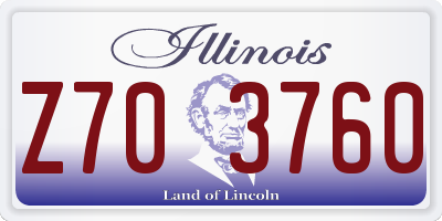 IL license plate Z703760