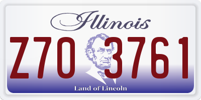 IL license plate Z703761
