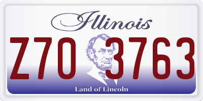 IL license plate Z703763