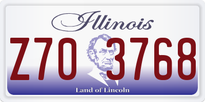 IL license plate Z703768