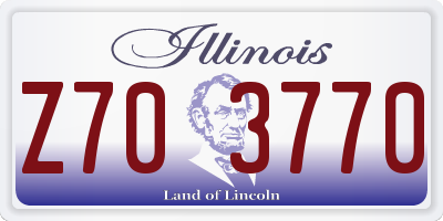 IL license plate Z703770