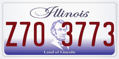 IL license plate Z703773