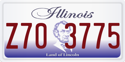 IL license plate Z703775