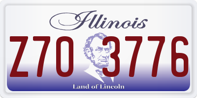 IL license plate Z703776