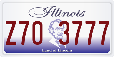 IL license plate Z703777