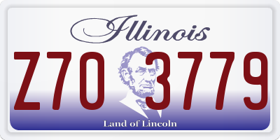 IL license plate Z703779