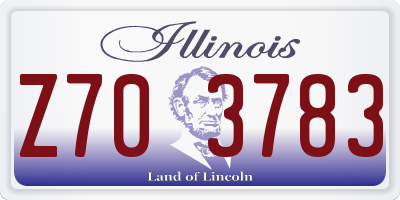 IL license plate Z703783