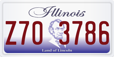 IL license plate Z703786