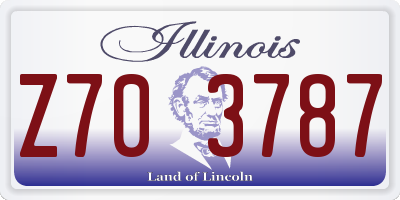 IL license plate Z703787