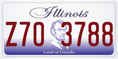IL license plate Z703788