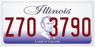 IL license plate Z703790