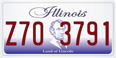 IL license plate Z703791