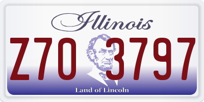 IL license plate Z703797