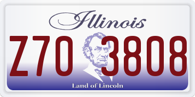IL license plate Z703808