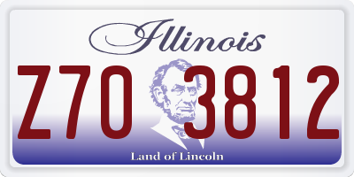 IL license plate Z703812