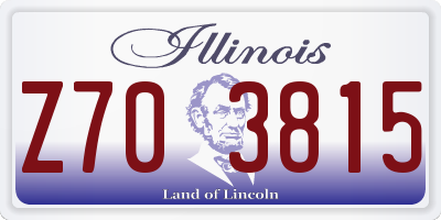 IL license plate Z703815
