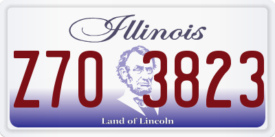 IL license plate Z703823