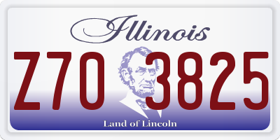 IL license plate Z703825