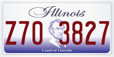 IL license plate Z703827