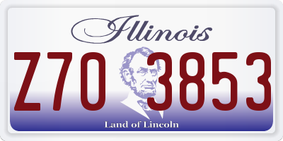 IL license plate Z703853