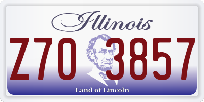 IL license plate Z703857