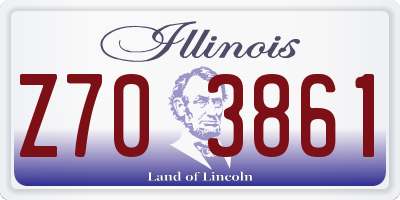 IL license plate Z703861