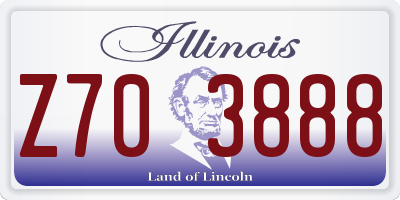 IL license plate Z703888