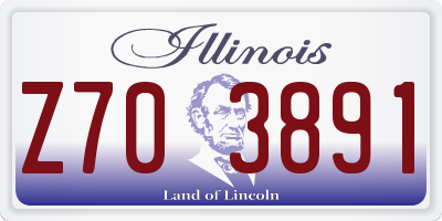 IL license plate Z703891