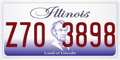 IL license plate Z703898