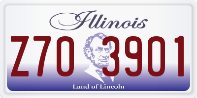 IL license plate Z703901
