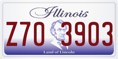 IL license plate Z703903