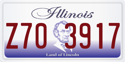 IL license plate Z703917