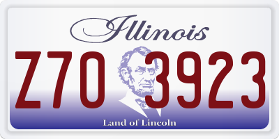 IL license plate Z703923