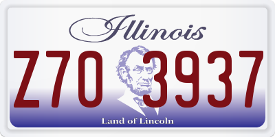 IL license plate Z703937
