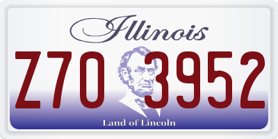 IL license plate Z703952