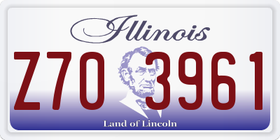 IL license plate Z703961