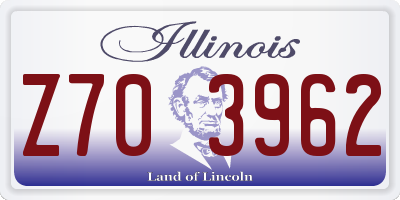 IL license plate Z703962