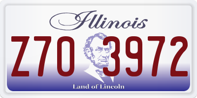 IL license plate Z703972