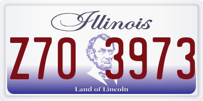 IL license plate Z703973