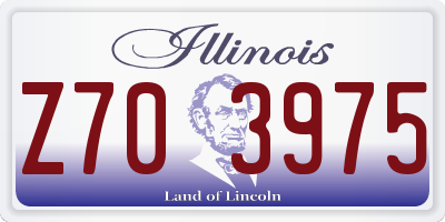 IL license plate Z703975